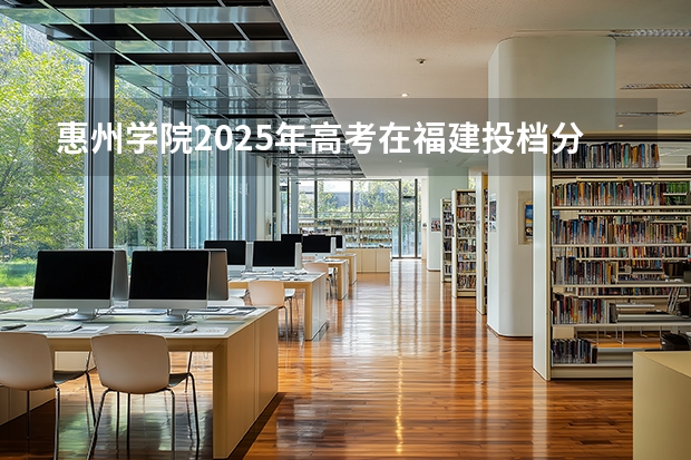 惠州学院2025年高考在福建投档分数线