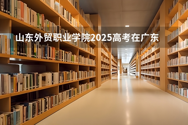 山东外贸职业学院2025高考在广东招生计划介绍