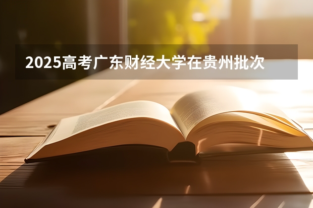 2025高考广东财经大学在贵州批次线差是多少（2026参考）