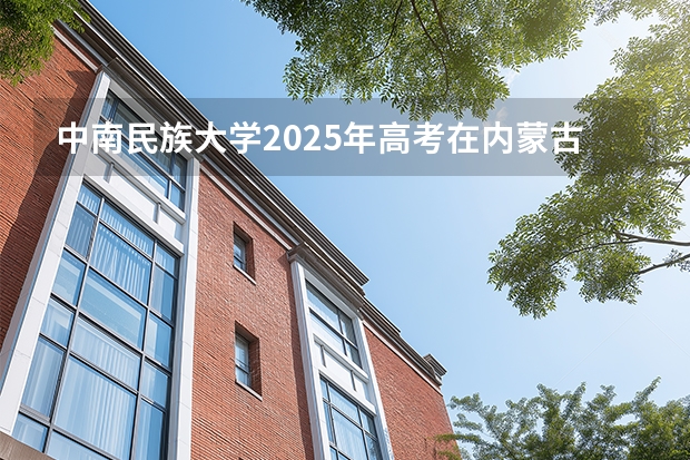 中南民族大学2025年高考在内蒙古投档分数线