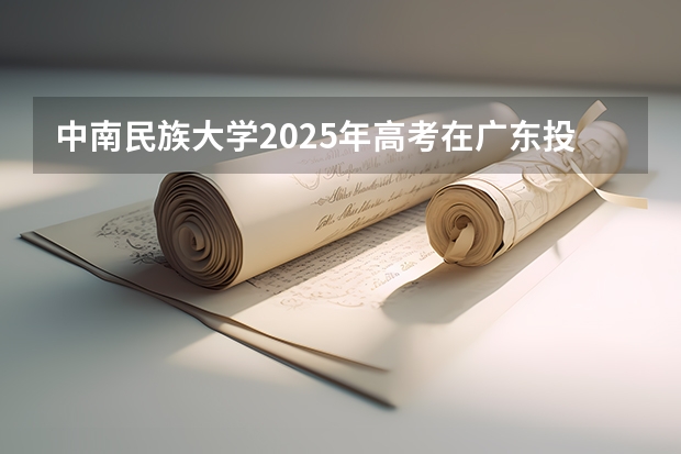 中南民族大学2025年高考在广东投档分数线
