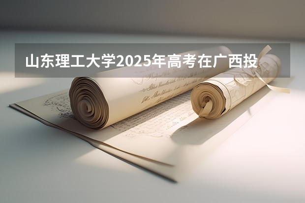 山东理工大学2025年高考在广西投档分数线