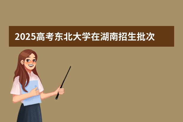 2025高考东北大学在湖南招生批次 有哪些专业?